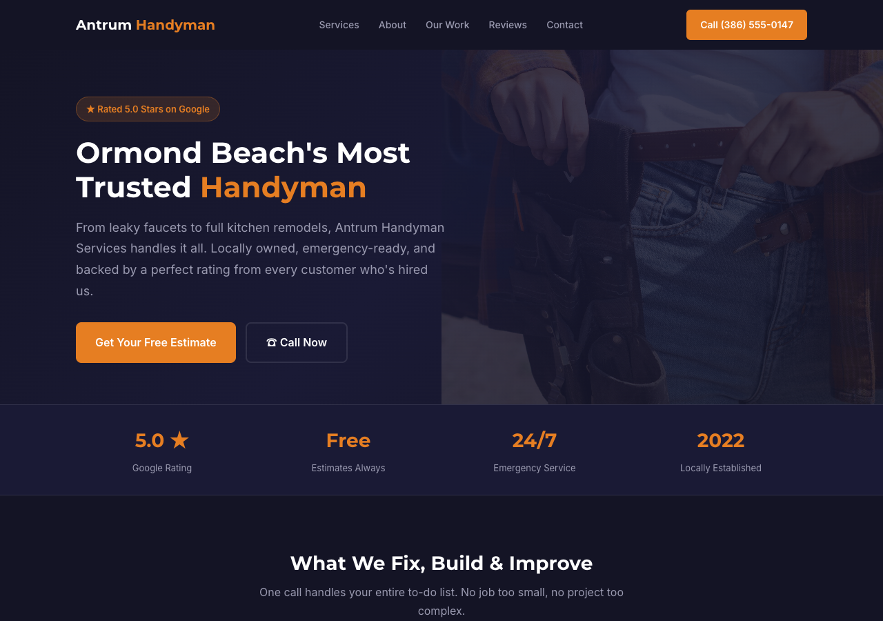 Antrum Handyman Services website